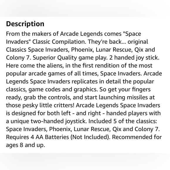 Joystick game space invaders see picture for games and more information - Picture 3 of 3